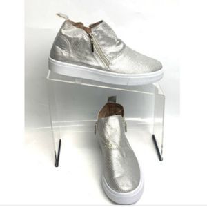 Makers Womens/Girls Sneakers  High Top Textured Zipper Shoes Med Size 6